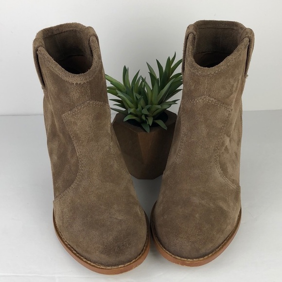 Splendid Lakota Brown Suede Heeled Ankle Boots 6.5 - Picture 3 of 8